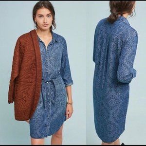 Anthropologie / Cloth & Stone Chambray Shirt Dress